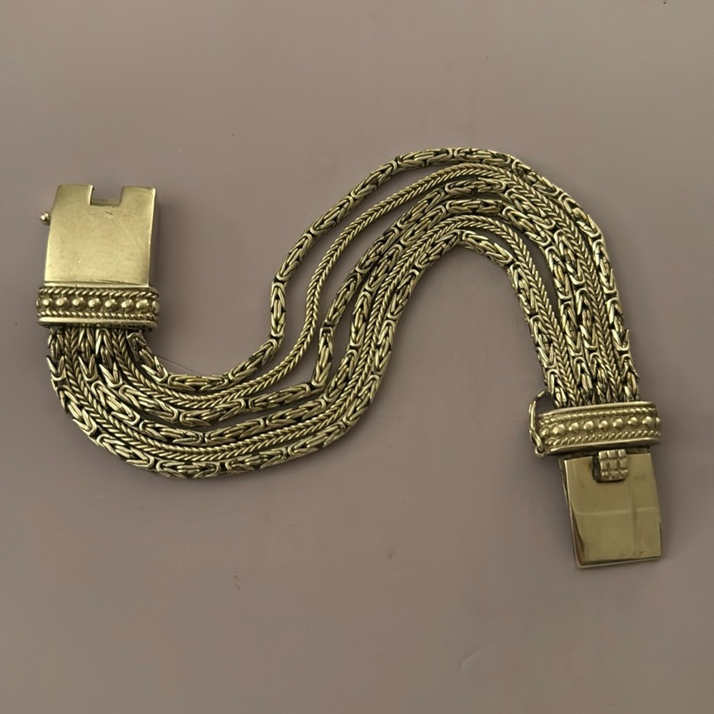 SILPADA B1452 .925 Sterling Silver
Byzantine and Wheat Chain Bracelet